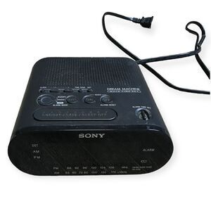 Sony Home Black Dream Machine Dual AM/FM Radio Alarm Clock Model ICF-C218